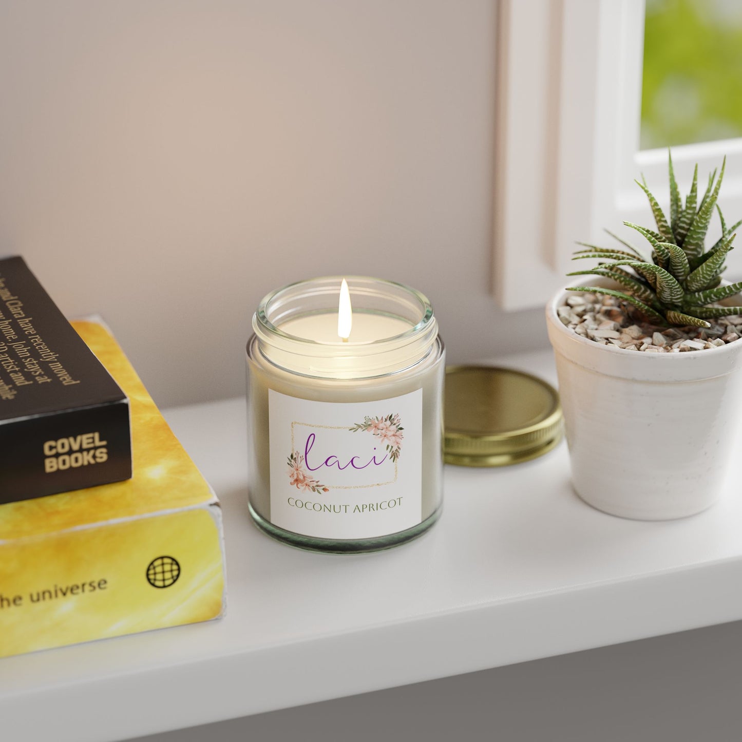 Coconut Apricot Scented Natural Wax Candles