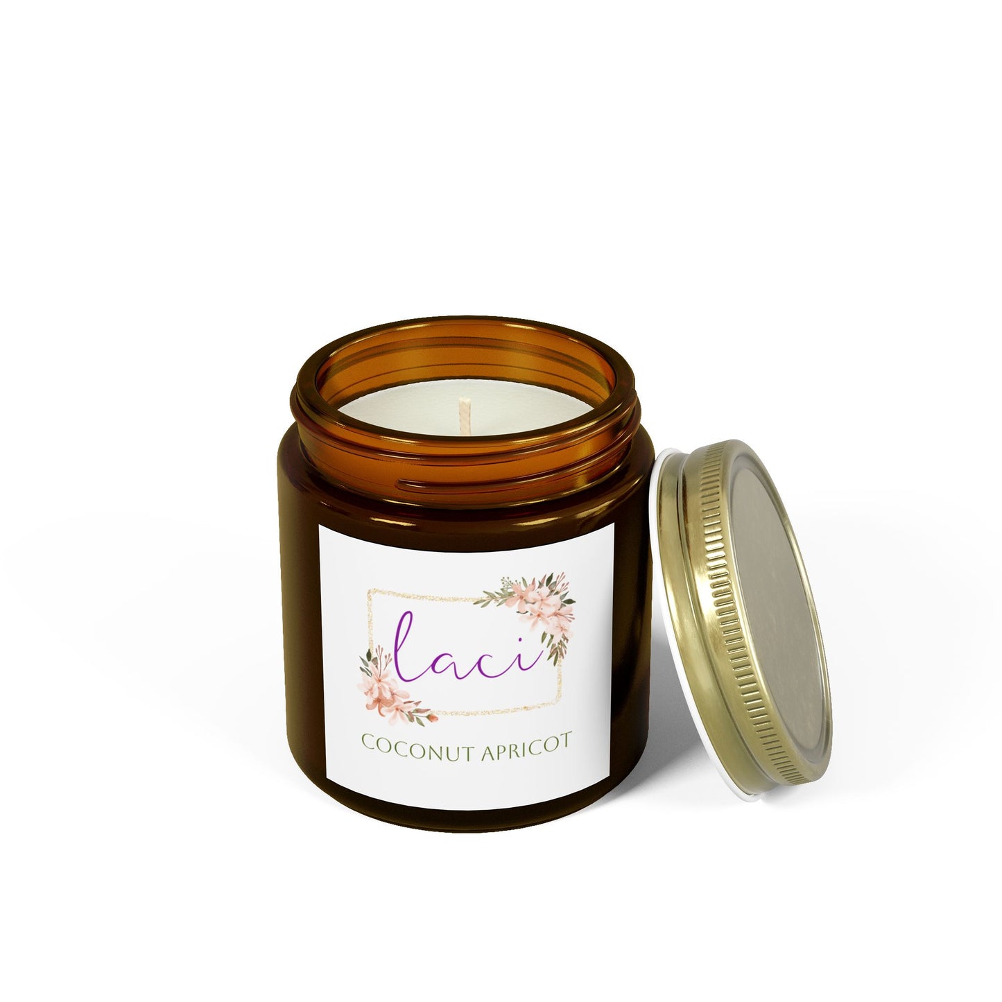 Coconut Apricot Scented Natural Wax Candles