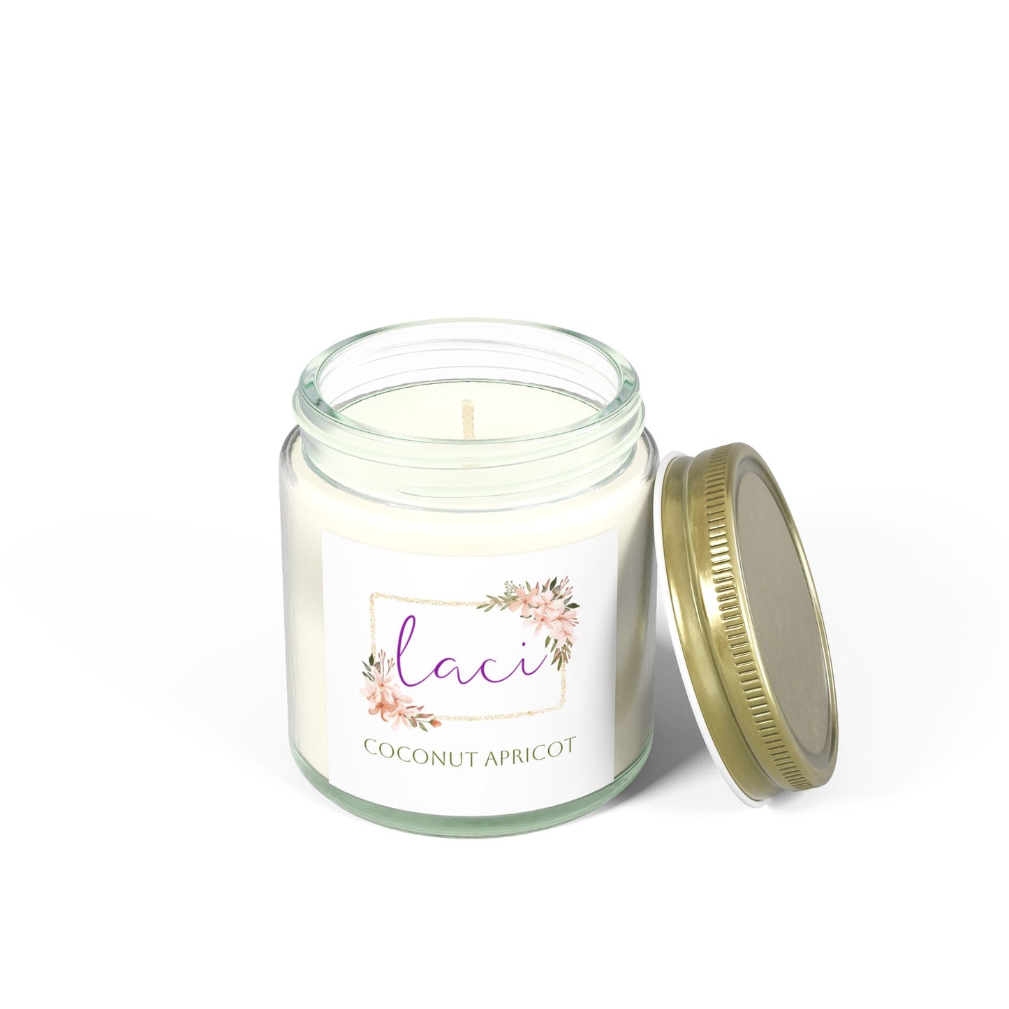 Coconut Apricot Scented Natural Wax Candles