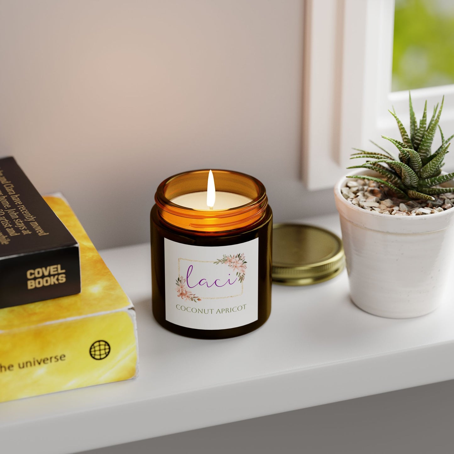 Coconut Apricot Scented Natural Wax Candles