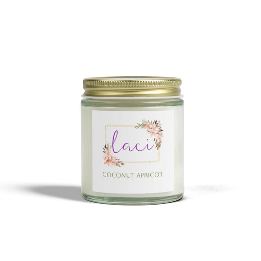 Coconut Apricot Scented Natural Wax Candles